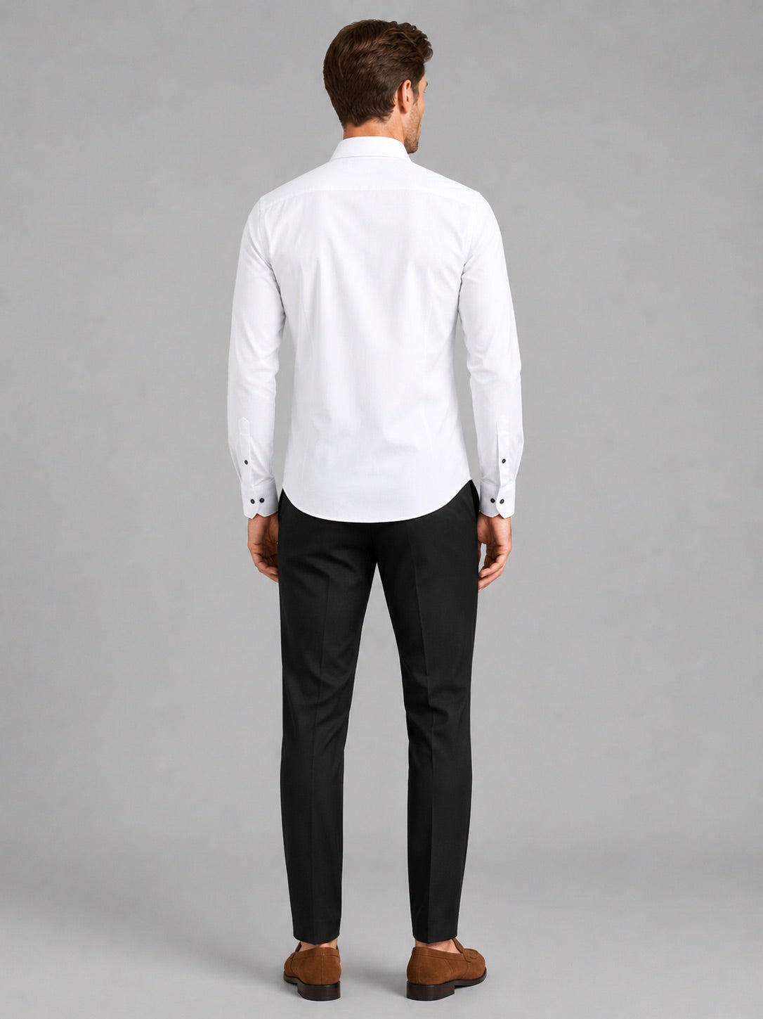 Men’s Button-Down Shirt Long Sleeve Shirt Non-Iron Stretch Dress Shirt for Autumn Business Casual and Office Wear