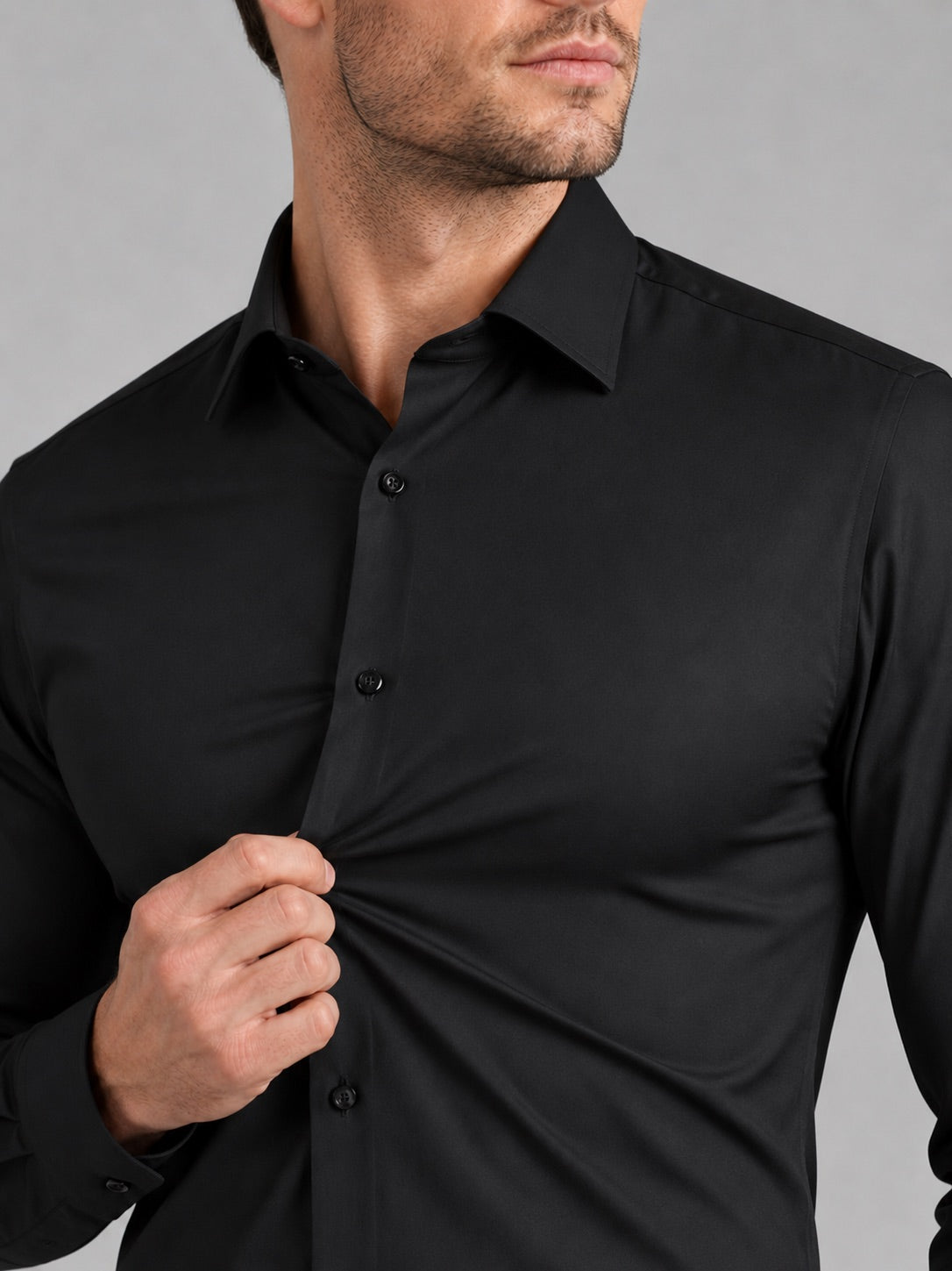 Men’s Button-Down Shirt Long Sleeve Shirt Non-Iron Stretch Dress Shirt for Autumn Business Casual and Office Wear