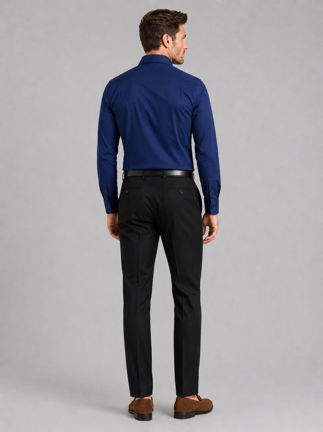 Men’s Button-Down Shirt Long Sleeve Shirt Non-Iron Stretch Dress Shirt for Autumn Business Casual and Office Wear