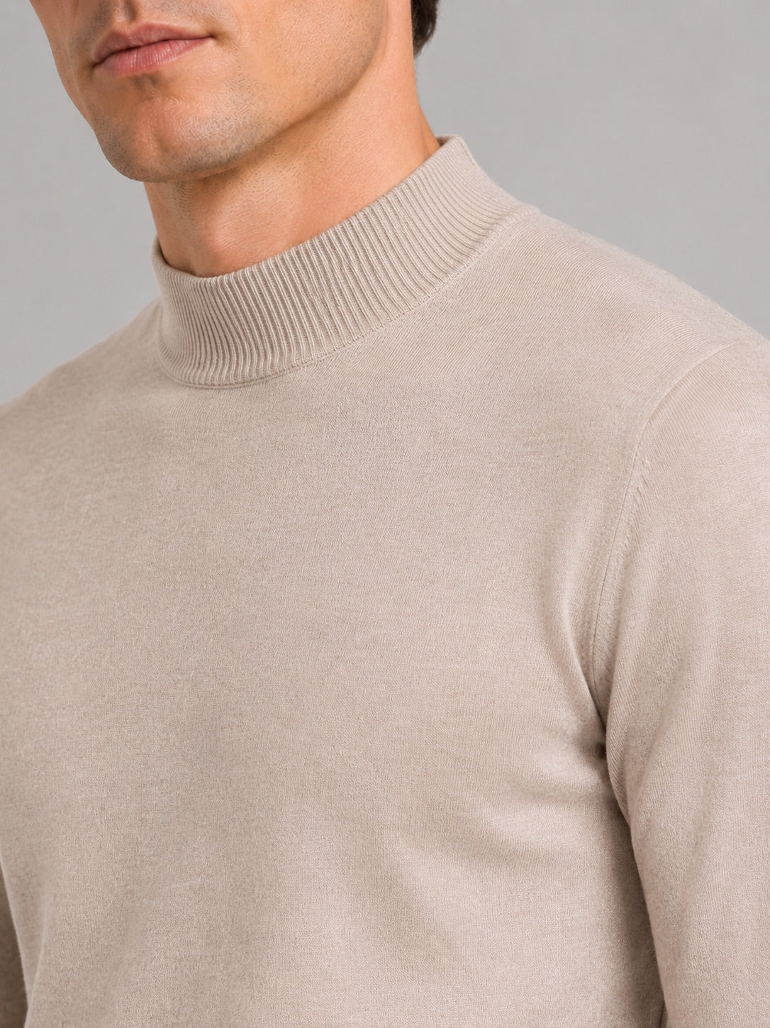 Men’s Mock Neck Jumper Slim Fit Knit Pullover Warm Winter Top for Casual and Everyday Wear