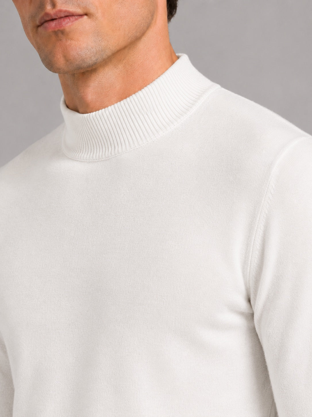 Men’s Mock Neck Jumper Slim Fit Knit Pullover Warm Winter Top for Casual and Everyday Wear