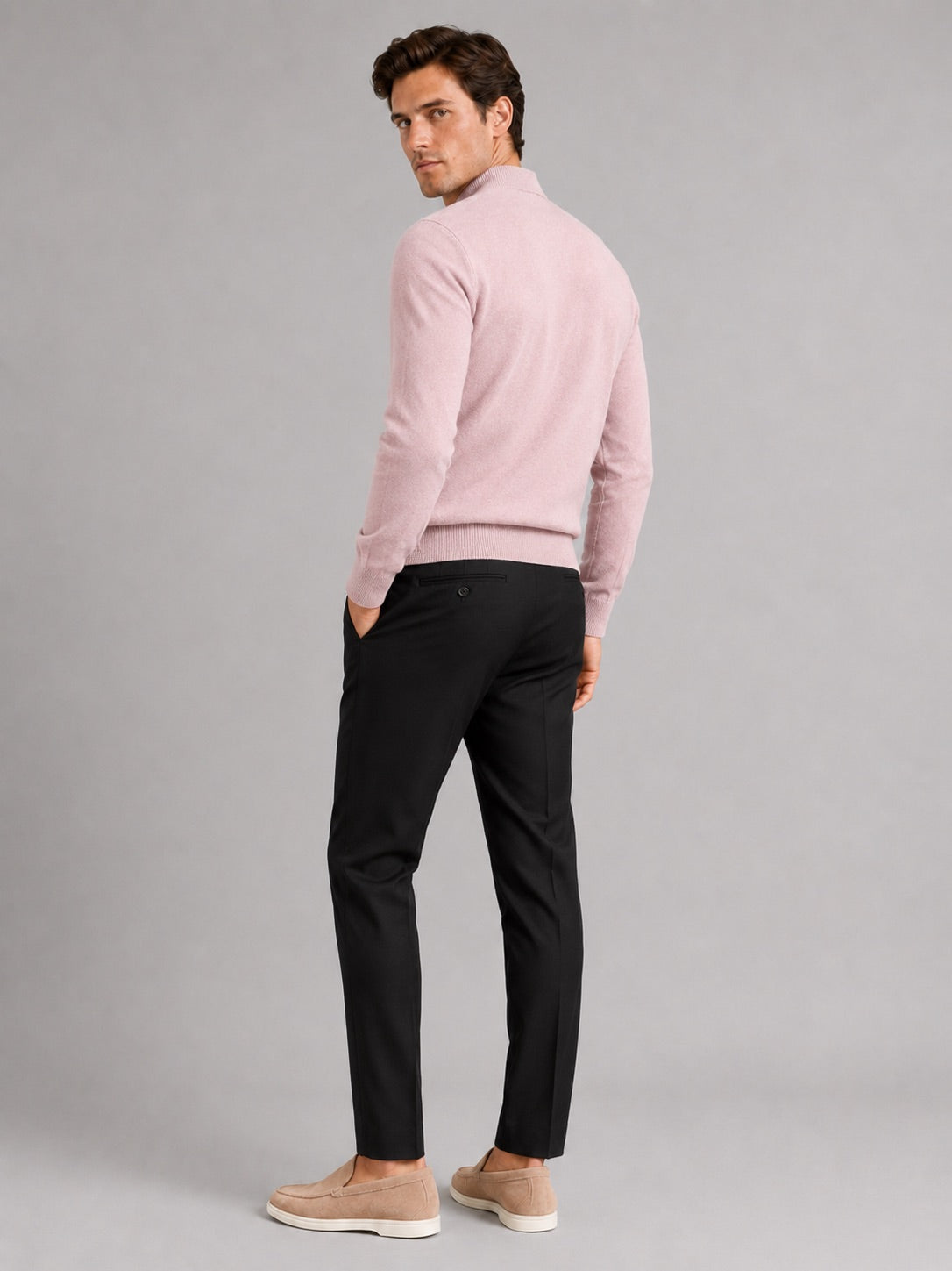 Men’s Mock Neck Jumper Slim Fit Knit Pullover Warm Winter Top for Casual and Everyday Wear