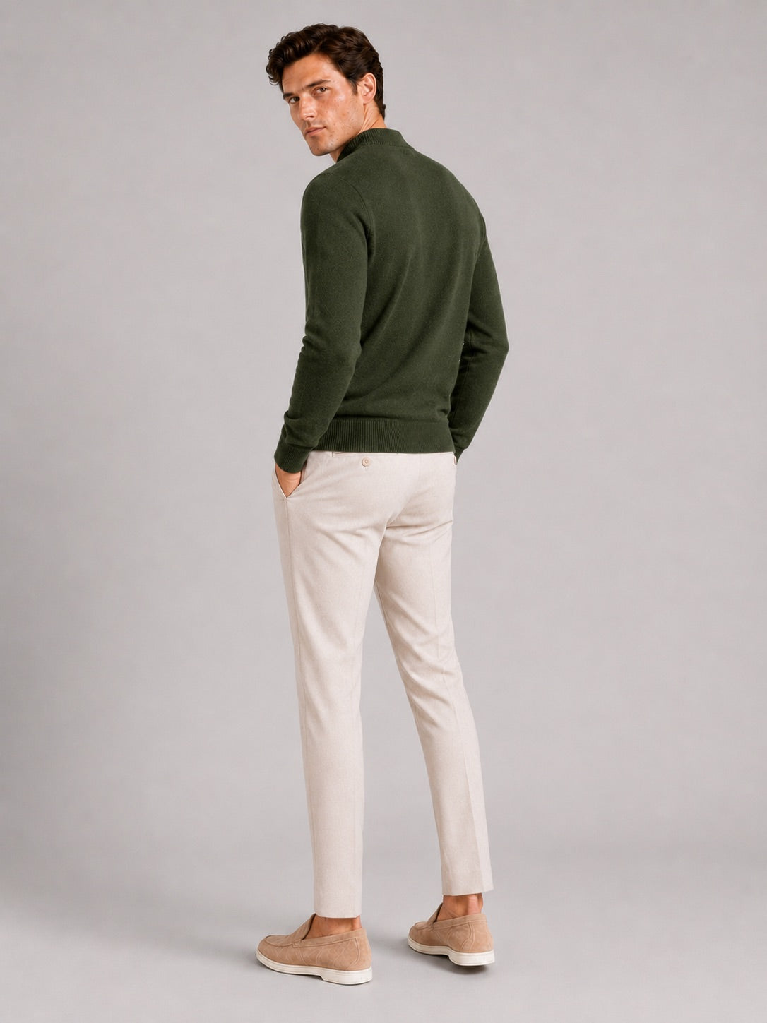 Men’s Mock Neck Jumper Slim Fit Knit Pullover Warm Winter Top for Casual and Everyday Wear