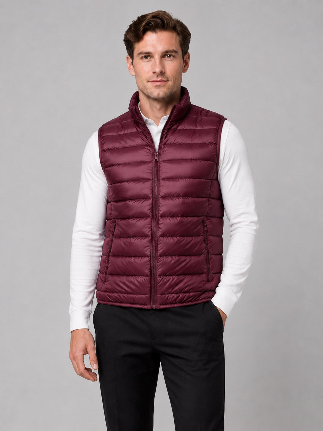 Men’s Down Gilet Ultralight Sleeveless Lightweight Warm Winter Puffer Gilet for Travel and Everyday Wear