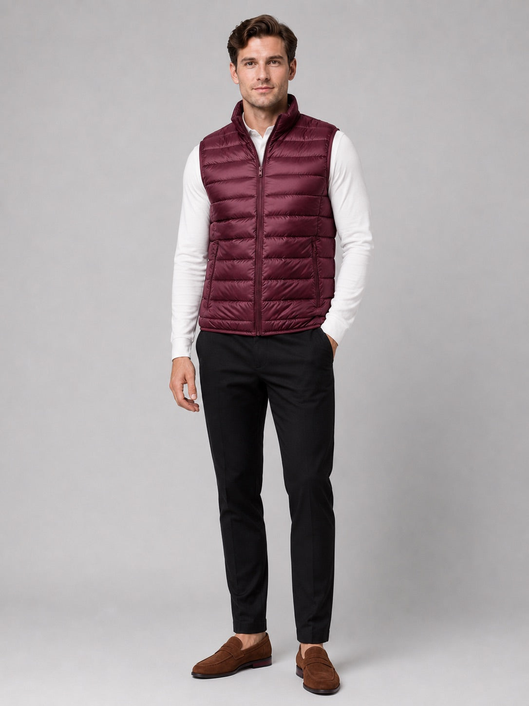 Men’s Down Gilet Ultralight Sleeveless Lightweight Warm Winter Puffer Gilet for Travel and Everyday Wear