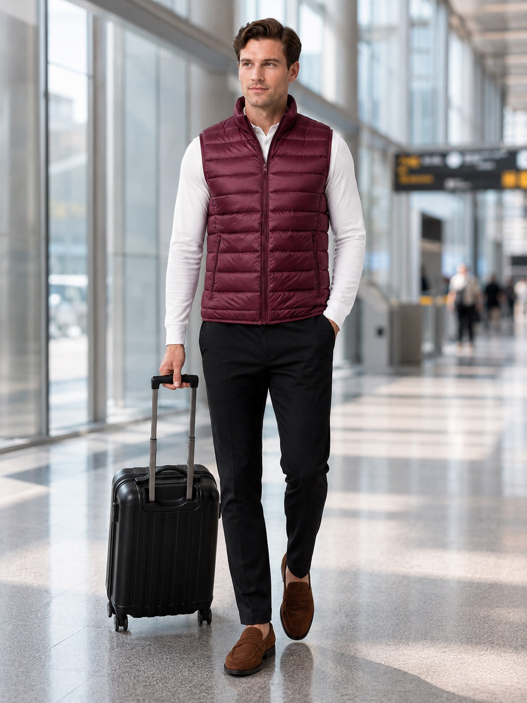 Men’s Down Gilet Ultralight Sleeveless Lightweight Warm Winter Puffer Gilet for Travel and Everyday Wear