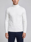 Men's Roll Neck Jumper Slim Fit High Neck Long Sleeve Winter Pullover