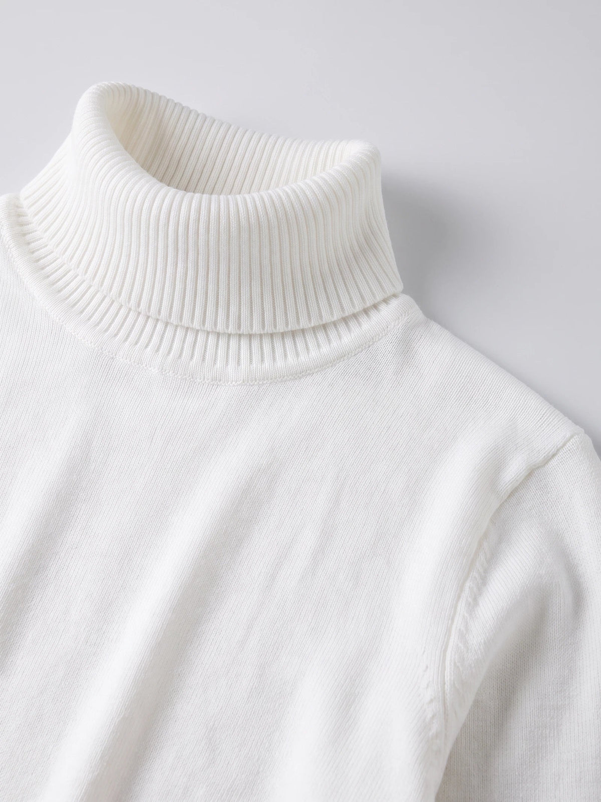 Men's Roll Neck Jumper Slim Fit High Neck Long Sleeve Winter Pullover