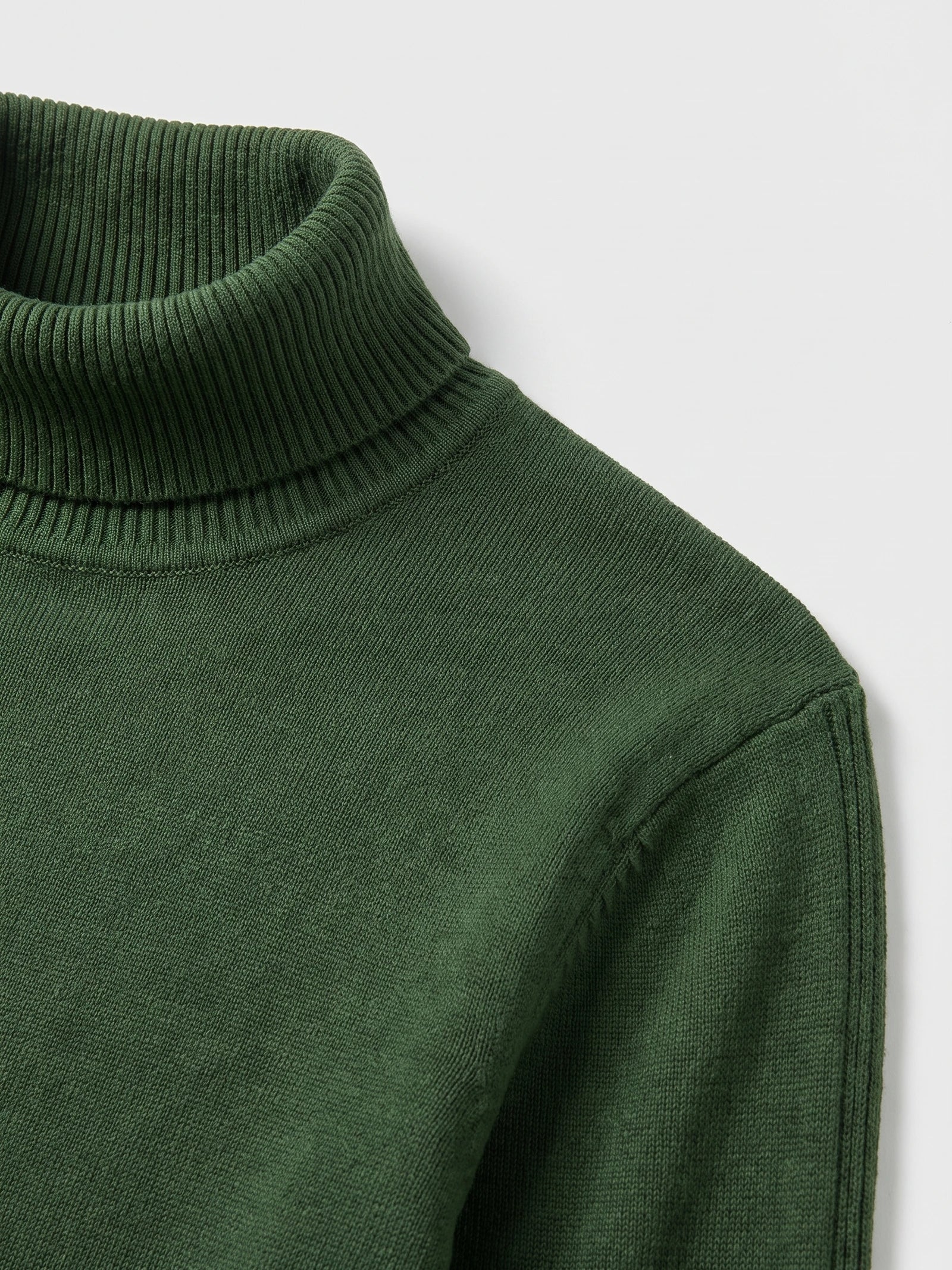 Men's Roll Neck Jumper Slim Fit High Neck Long Sleeve Winter Pullover