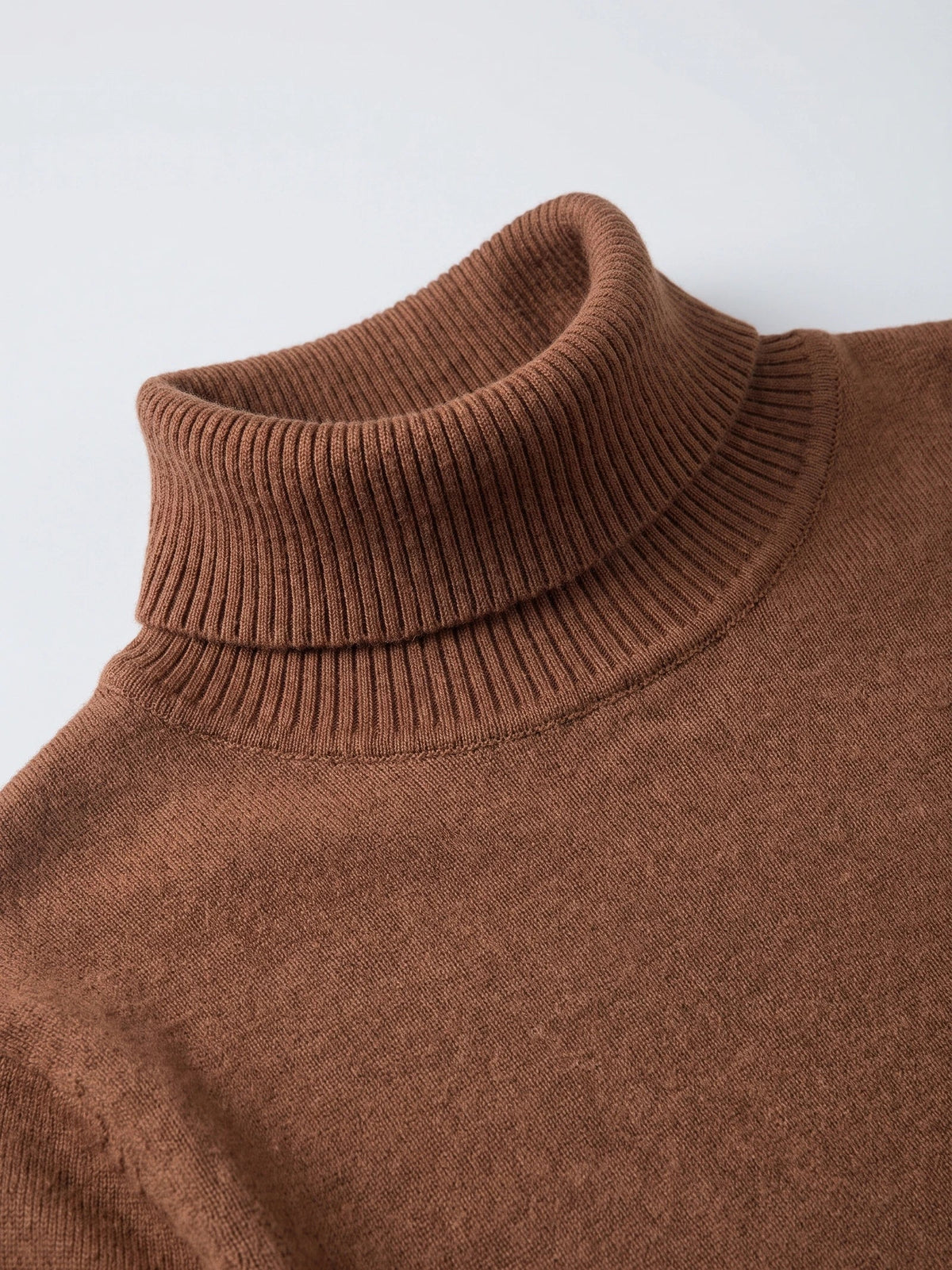 Men's Roll Neck Jumper Slim Fit High Neck Long Sleeve Winter Pullover