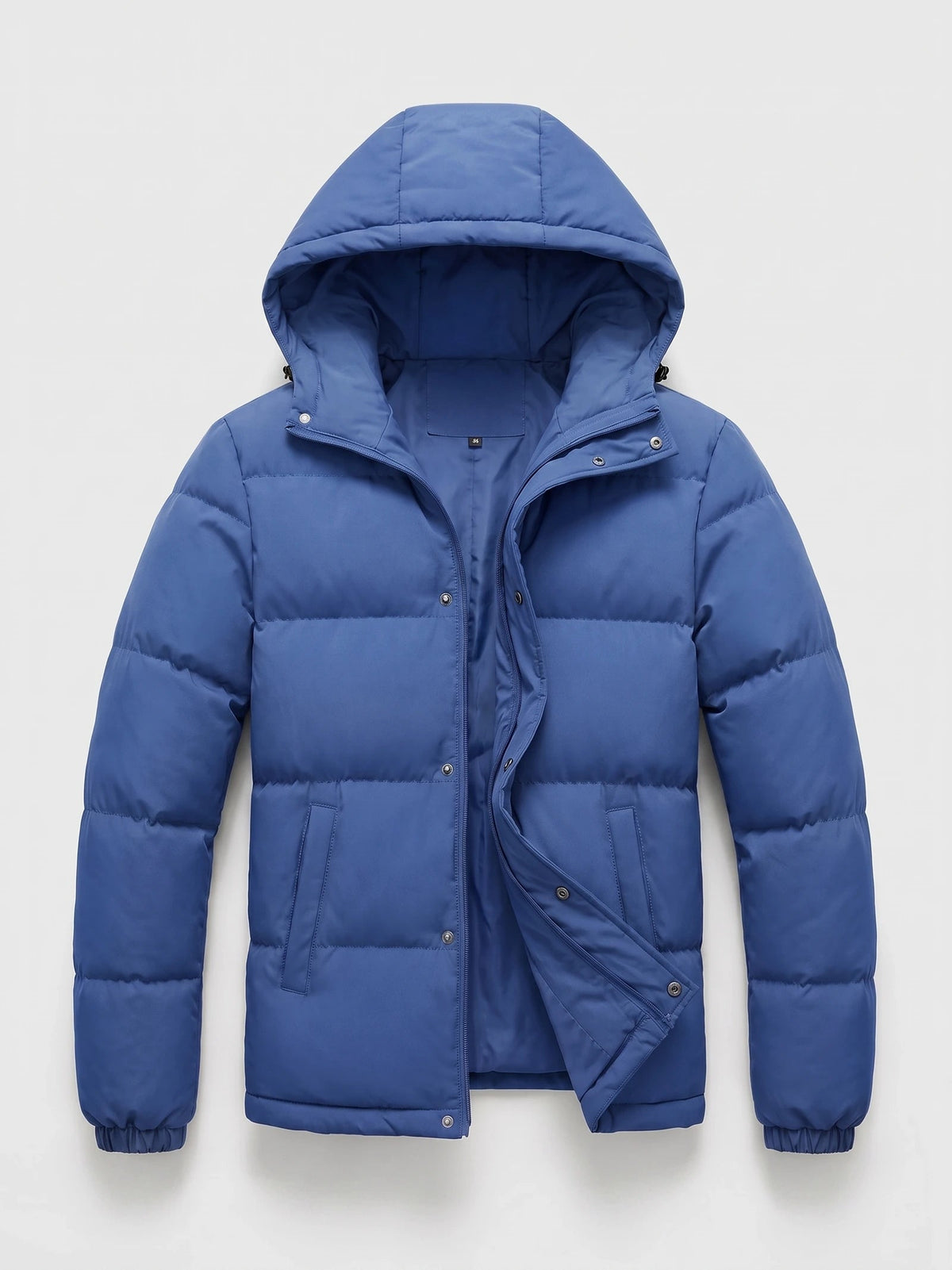 Men's Hooded Puffer Jacket, Water-Resistant Thermal Winter Coat