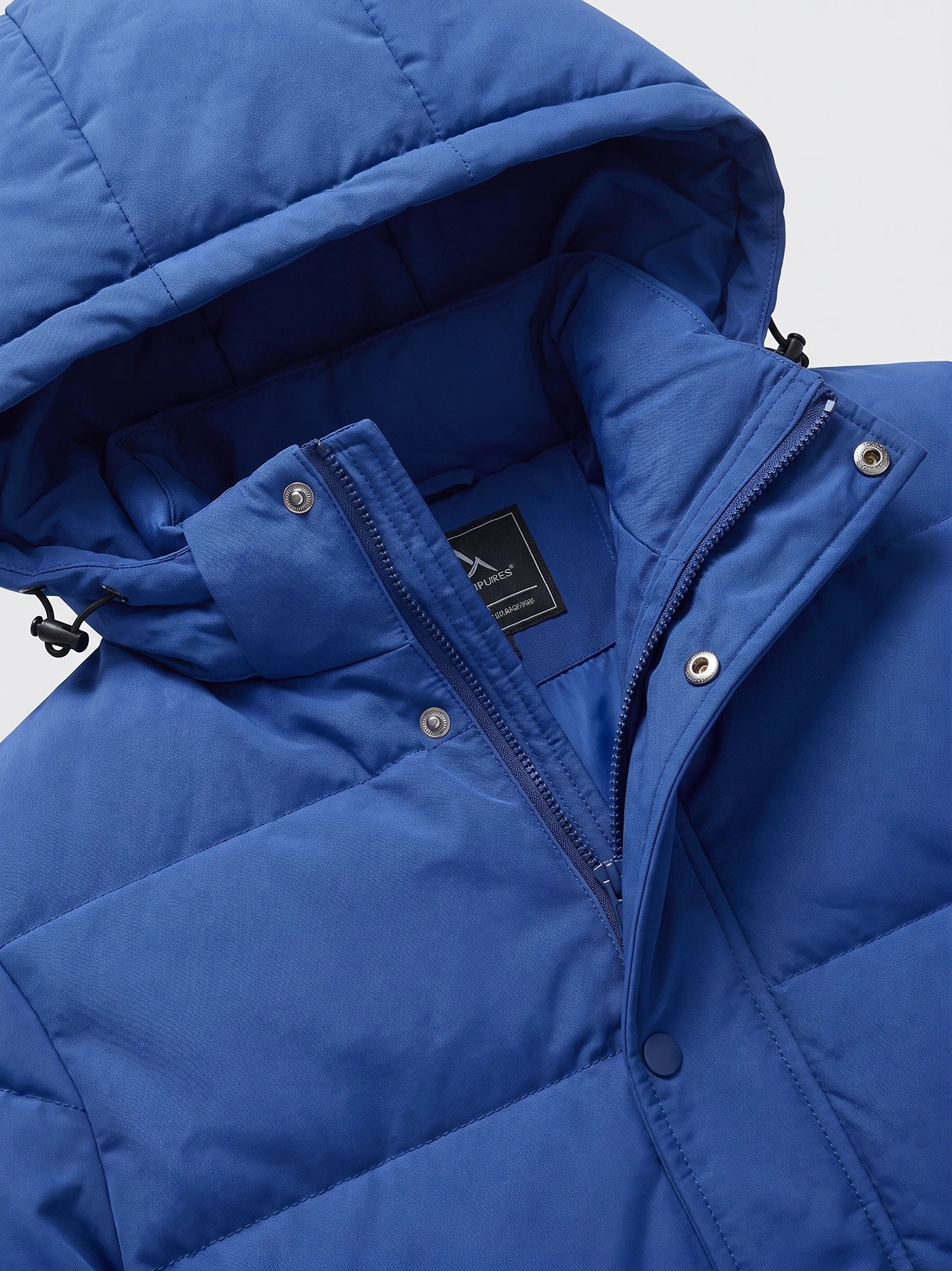 Men's Hooded Puffer Jacket, Water-Resistant Thermal Winter Coat