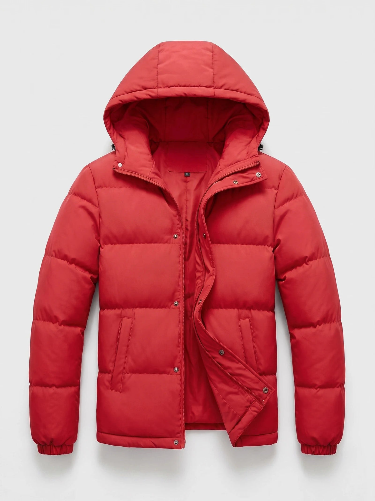 Men's Hooded Puffer Jacket, Water-Resistant Thermal Winter Coat