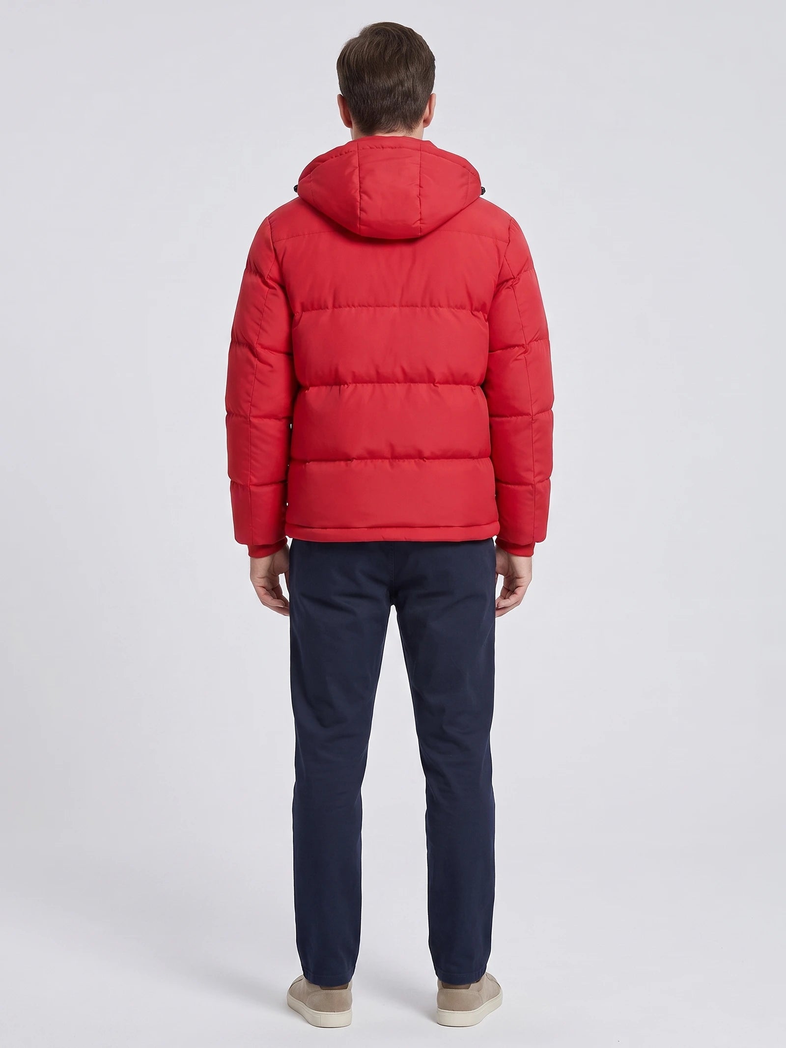 Men's Hooded Puffer Jacket, Water-Resistant Thermal Winter Coat