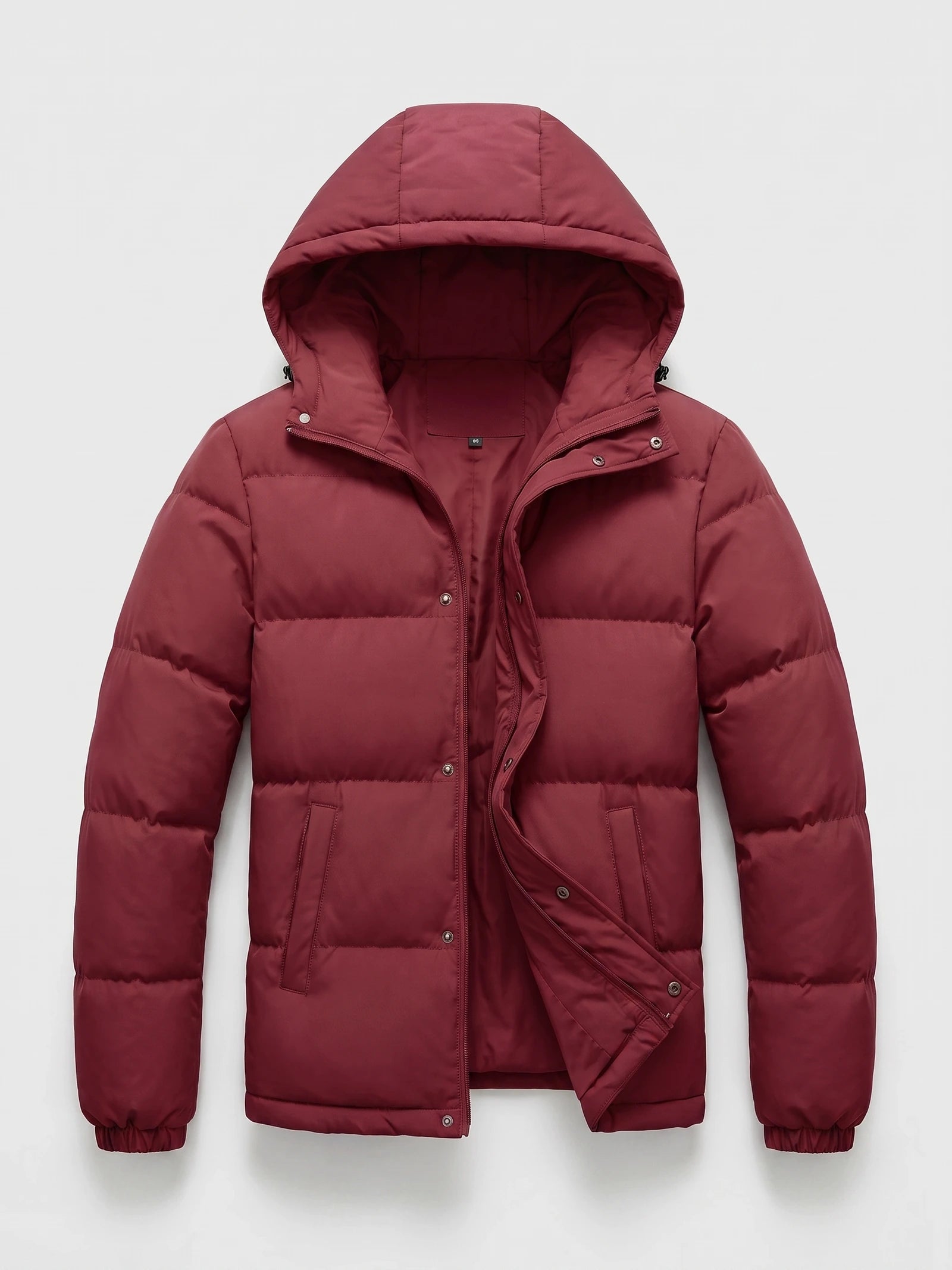 Men's Hooded Puffer Jacket, Water-Resistant Thermal Winter Coat
