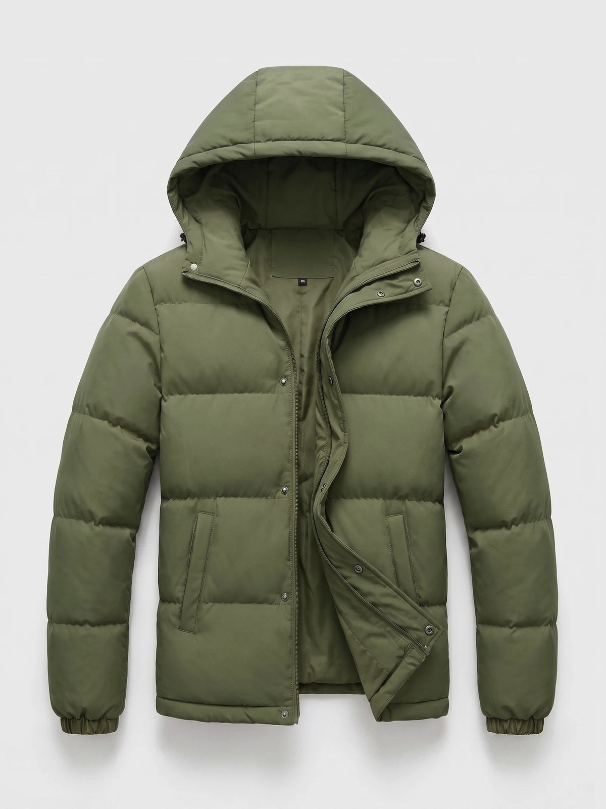 Men's Hooded Puffer Jacket, Water-Resistant Thermal Winter Coat