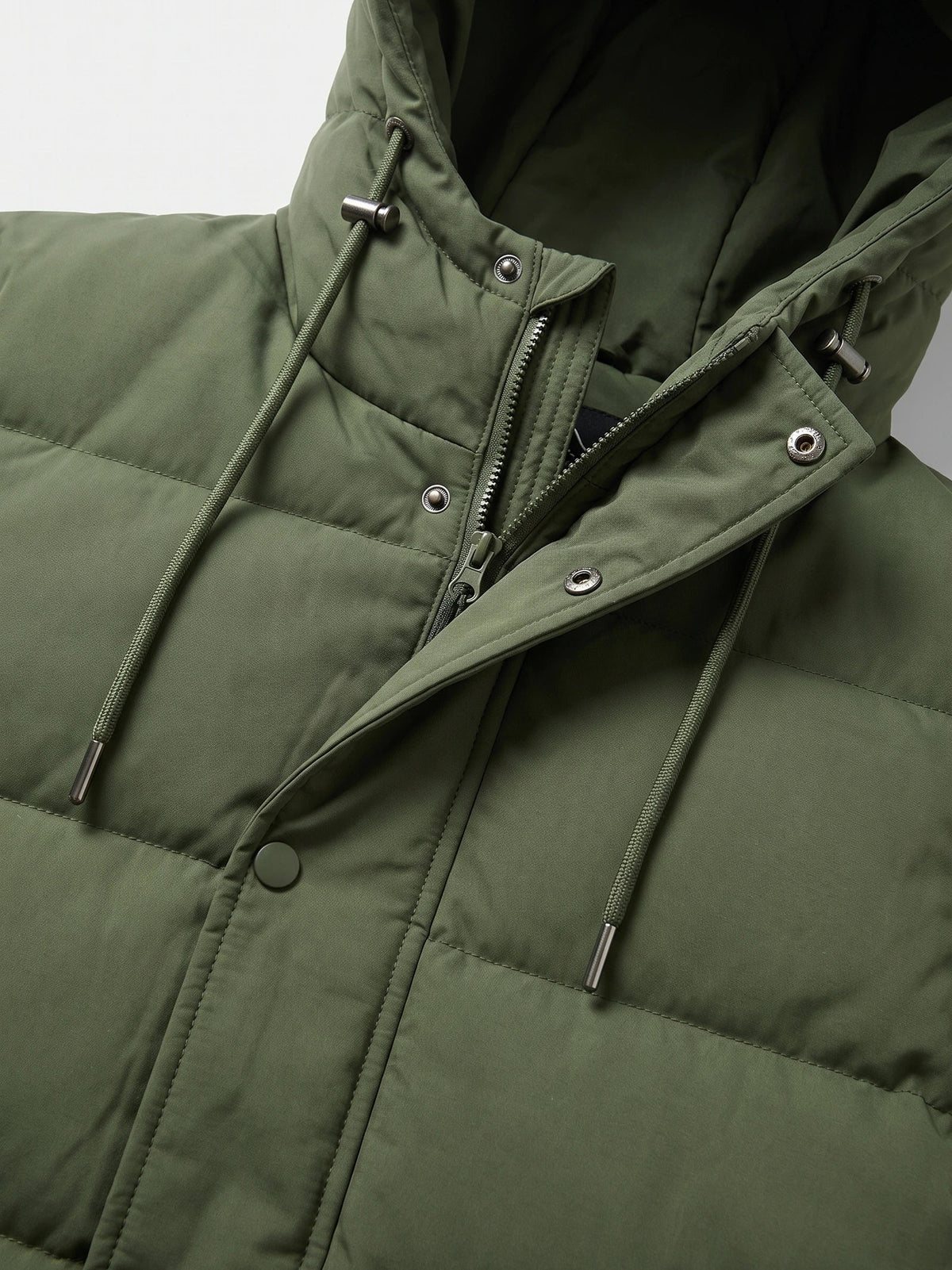 Men's Hooded Puffer Jacket, Water-Resistant Thermal Winter Coat