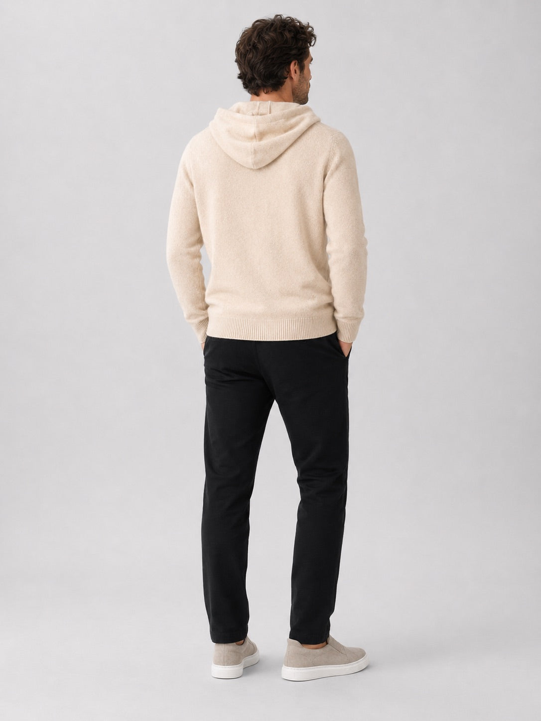 Men’s Wool Hoodie Jumper Knit Autumn Winter Pullover for Casual and Everyday Wear