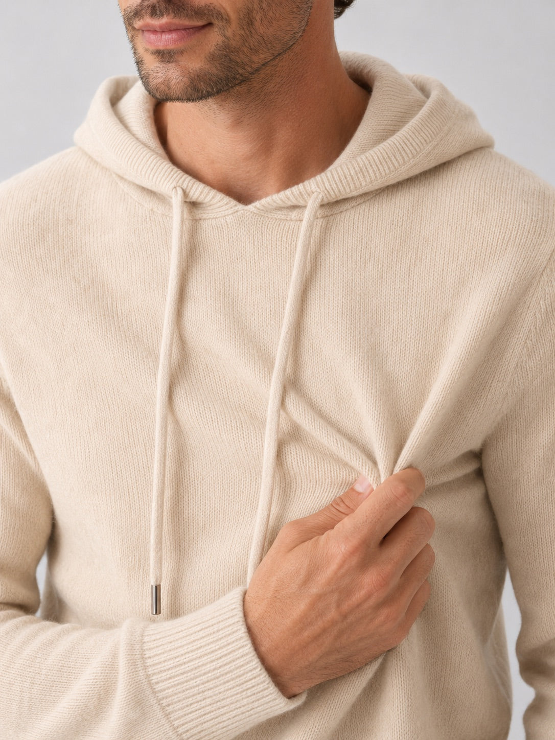 Men’s Wool Hoodie Jumper Knit Autumn Winter Pullover for Casual and Everyday Wear