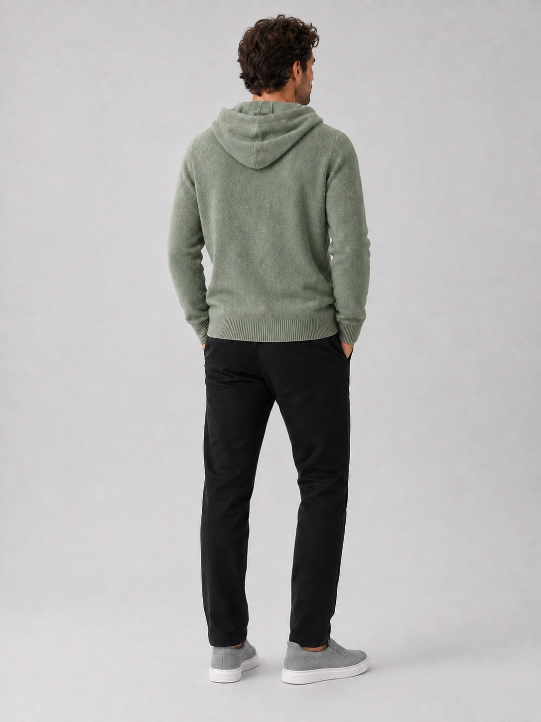 Men’s Wool Hoodie Jumper Knit Autumn Winter Pullover for Casual and Everyday Wear