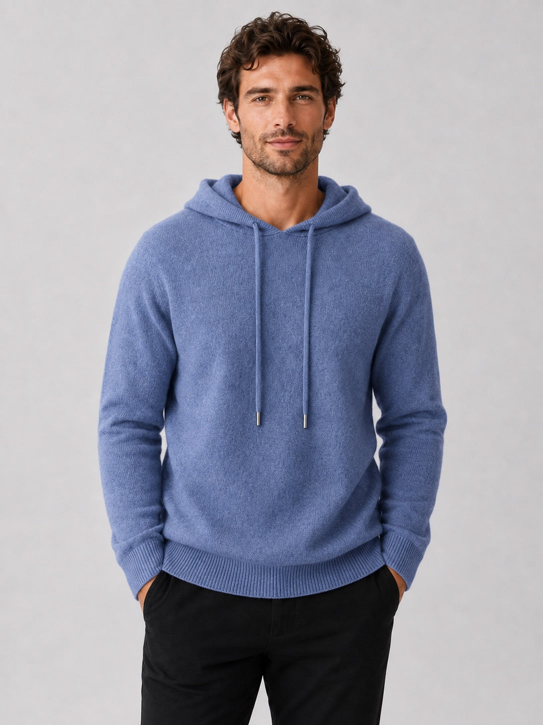 Men’s Wool Hoodie Jumper Knit Autumn Winter Pullover for Casual and Everyday Wear