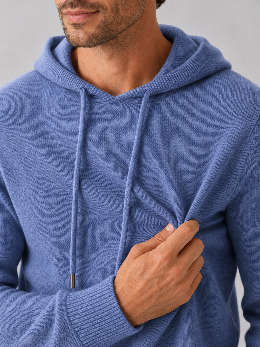 Men’s Wool Hoodie Jumper Knit Autumn Winter Pullover for Casual and Everyday Wear