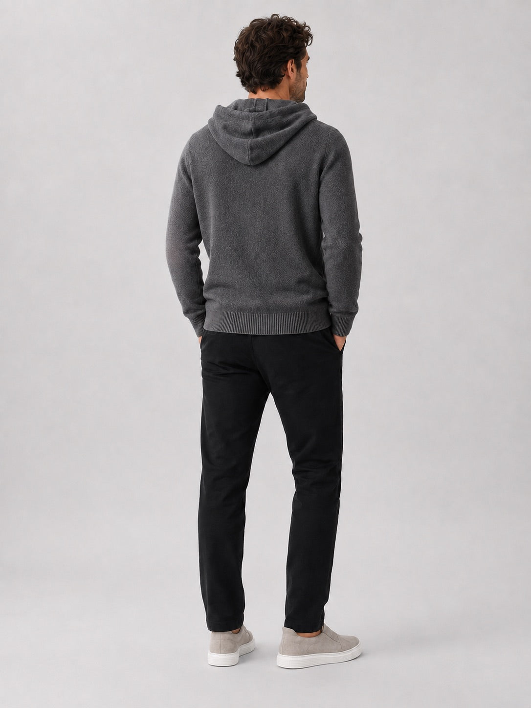 Men’s Wool Hoodie Jumper Knit Autumn Winter Pullover for Casual and Everyday Wear