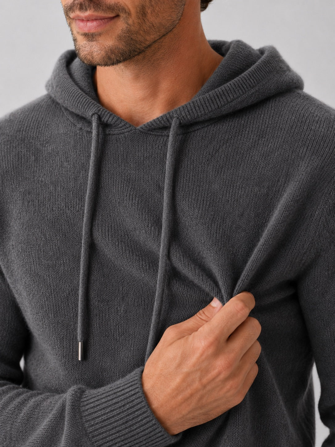 Men’s Wool Hoodie Jumper Knit Autumn Winter Pullover for Casual and Everyday Wear