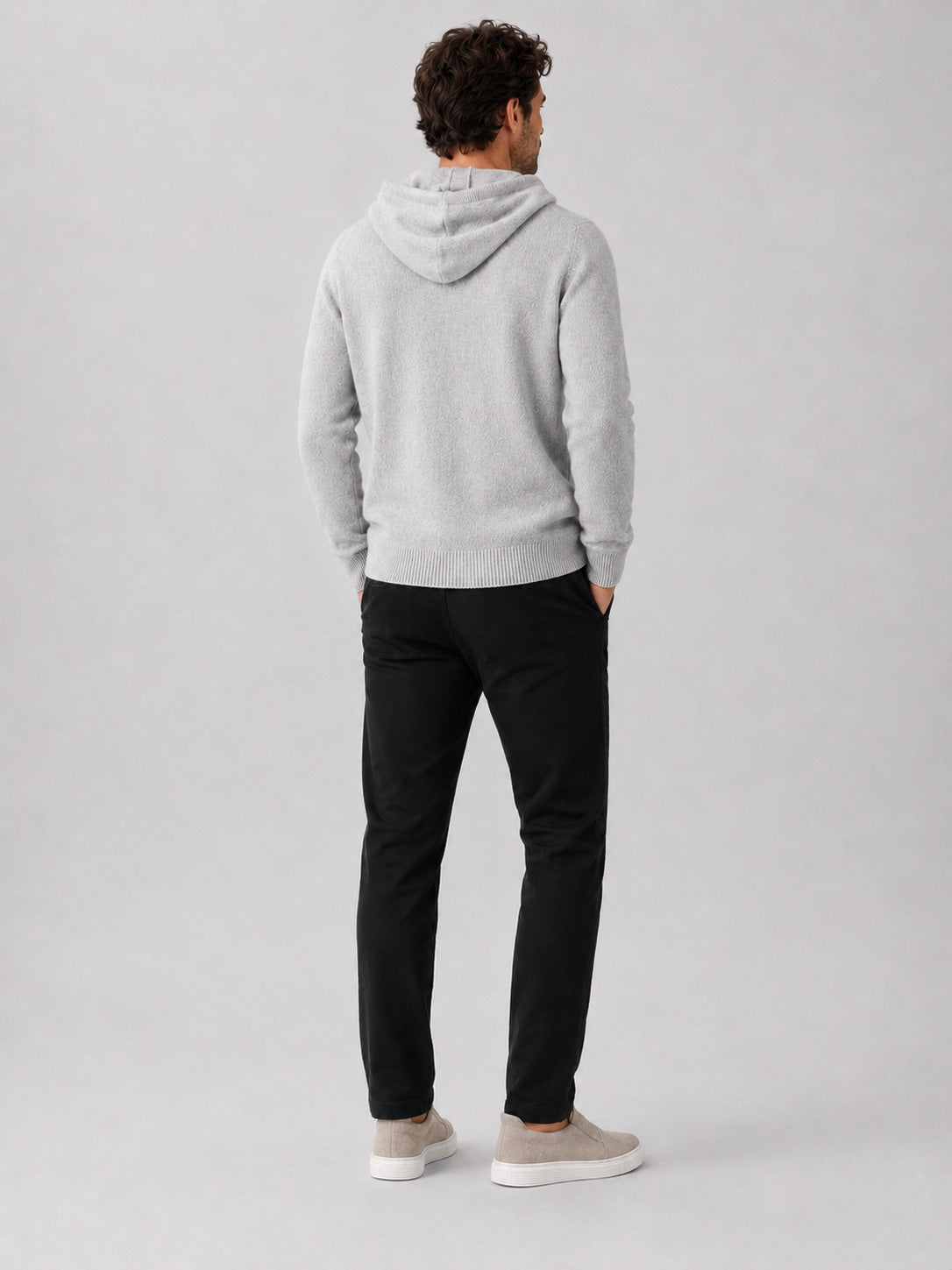 Men’s Wool Hoodie Jumper Knit Autumn Winter Pullover for Casual and Everyday Wear