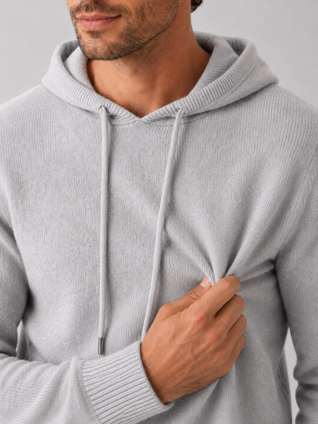 Men’s Wool Hoodie Jumper Knit Autumn Winter Pullover for Casual and Everyday Wear