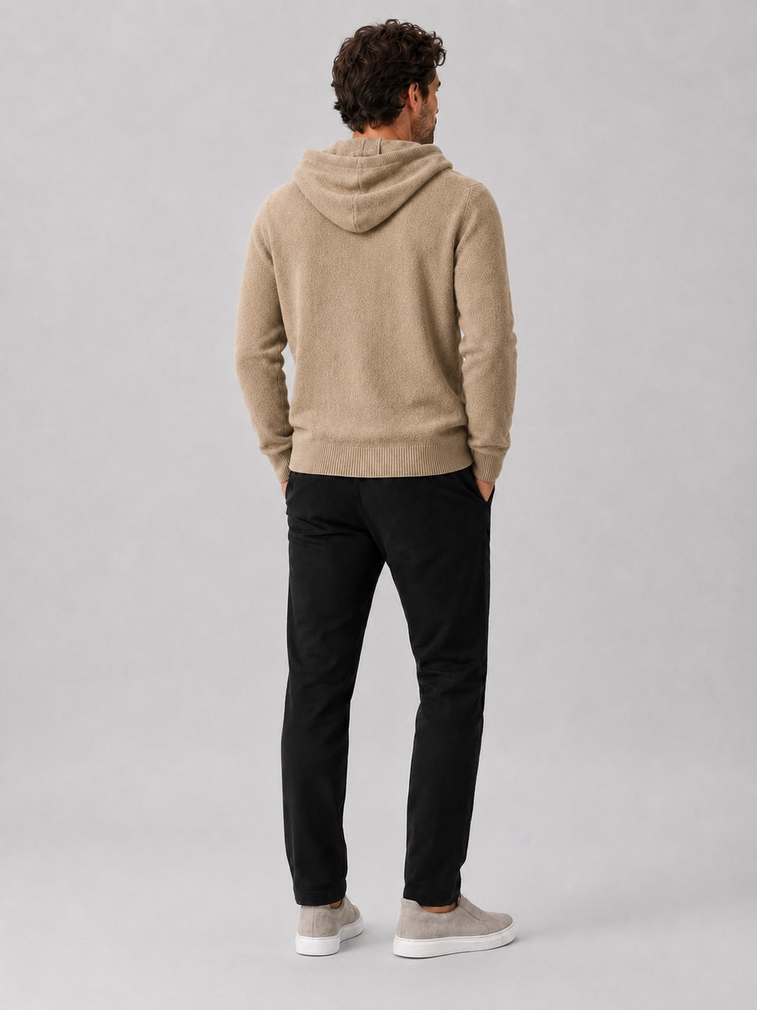 Men’s Wool Hoodie Jumper Knit Autumn Winter Pullover for Casual and Everyday Wear