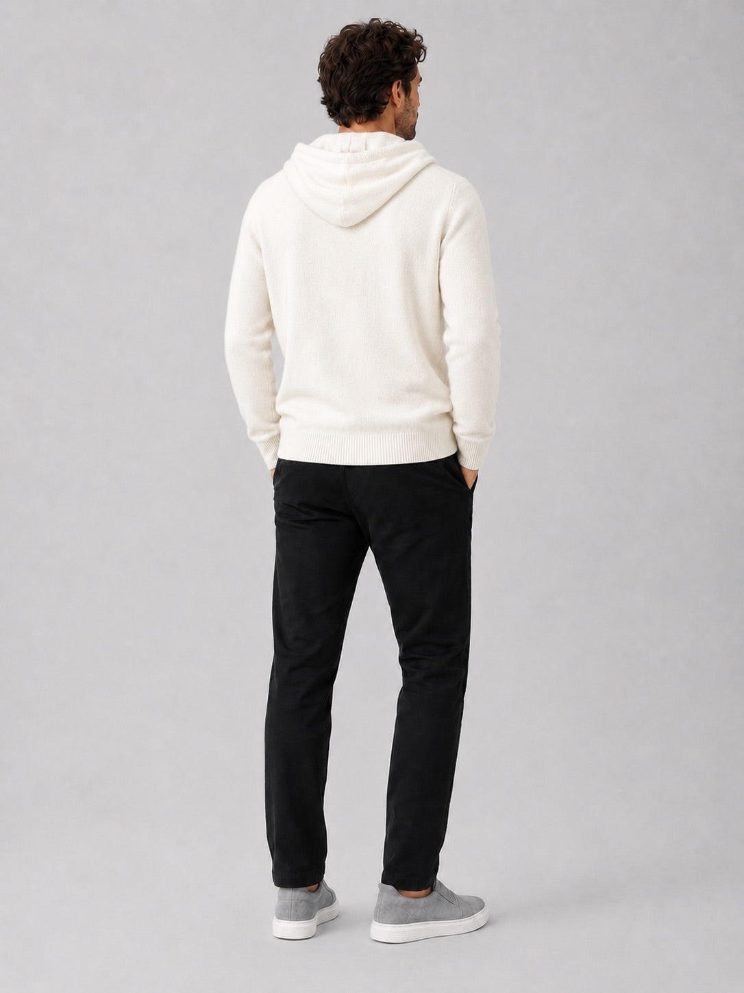 Men’s Wool Hoodie Jumper Knit Autumn Winter Pullover for Casual and Everyday Wear