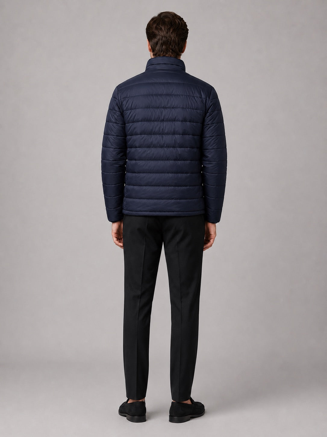 Men’s Down Puffer Jacket Stand Collar Windproof Waterproof Warm Autumn Winter Casual Coat for Outdoor and Everyday Wear