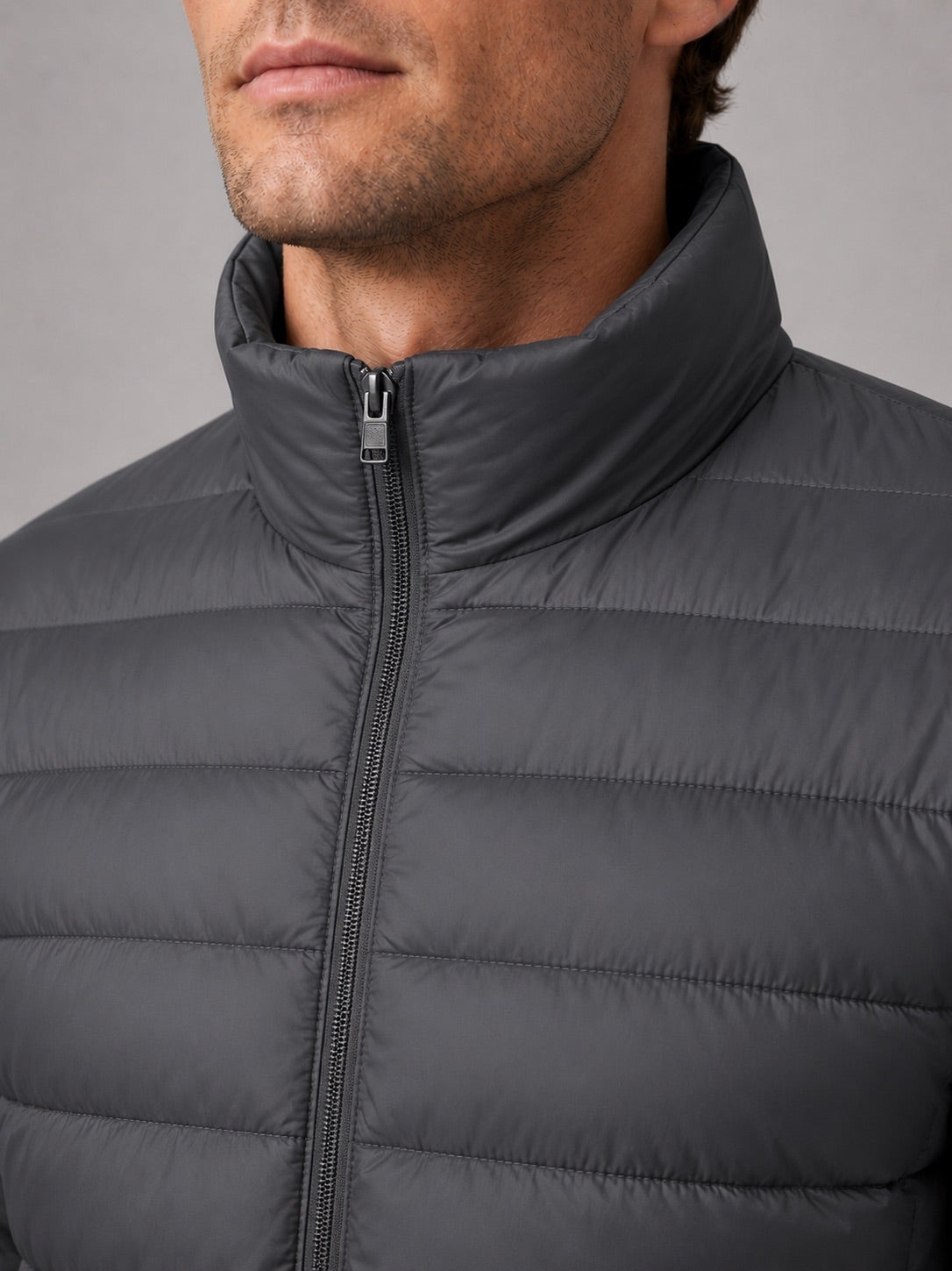 Men’s Down Puffer Jacket Stand Collar Windproof Waterproof Warm Autumn Winter Casual Coat for Outdoor and Everyday Wear