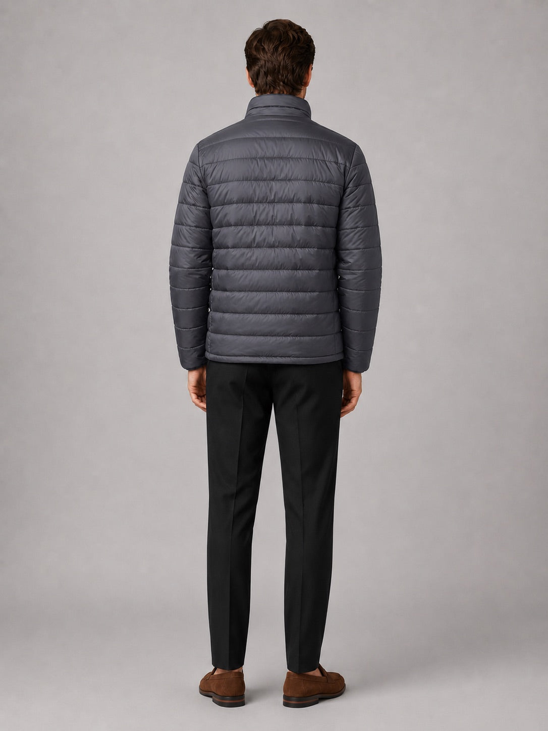 Men’s Down Puffer Jacket Stand Collar Windproof Waterproof Warm Autumn Winter Casual Coat for Outdoor and Everyday Wear