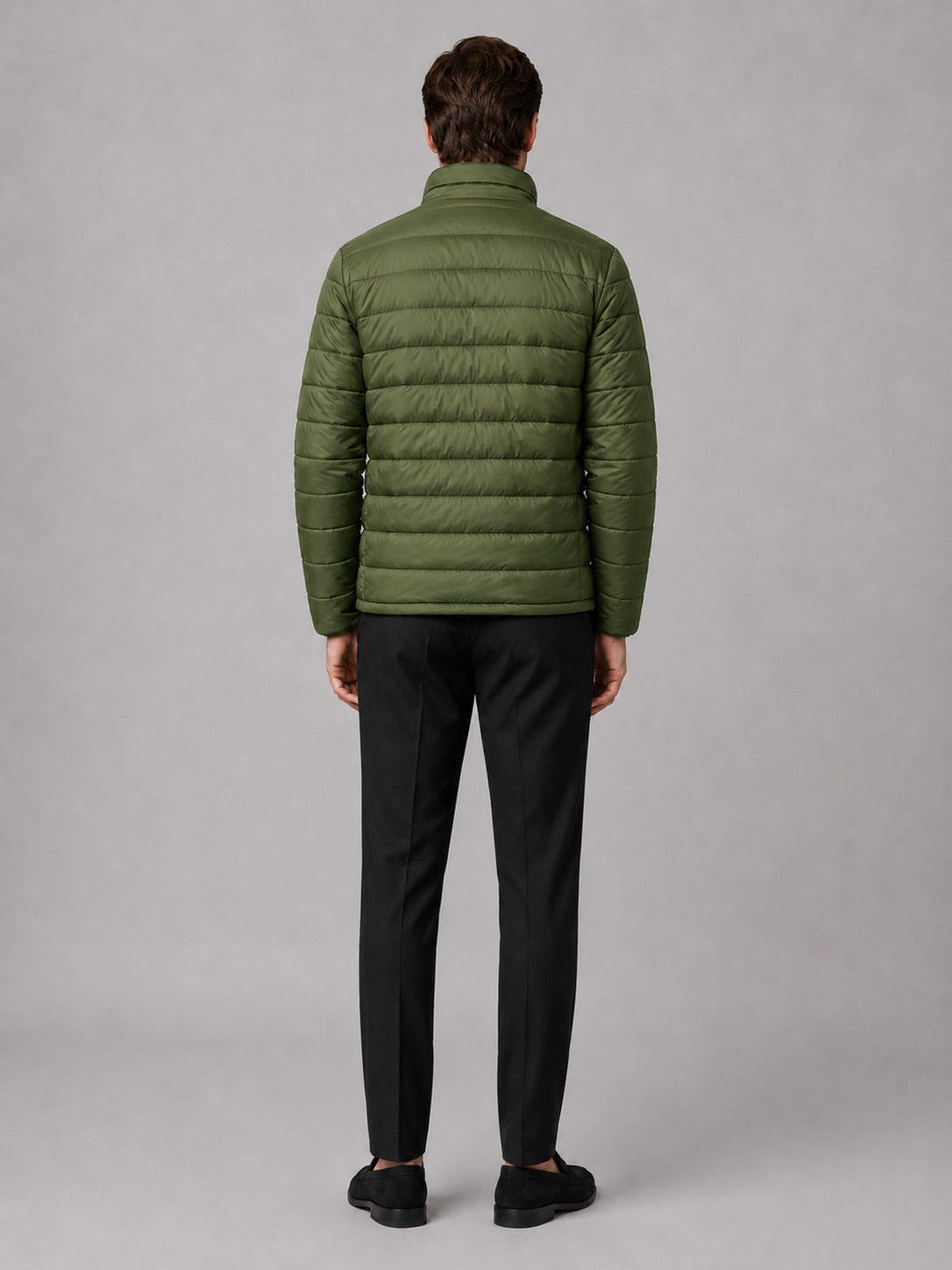 Men’s Down Puffer Jacket Stand Collar Windproof Waterproof Warm Autumn Winter Casual Coat for Outdoor and Everyday Wear