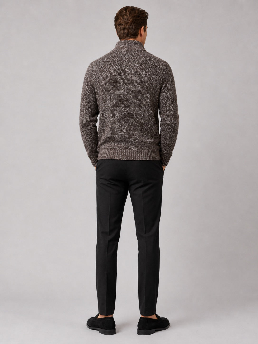 Men’s Fleece Cardigan Jumper Full Zip Warm Autumn Winter Knit Jacket for Casual and Everyday Wear