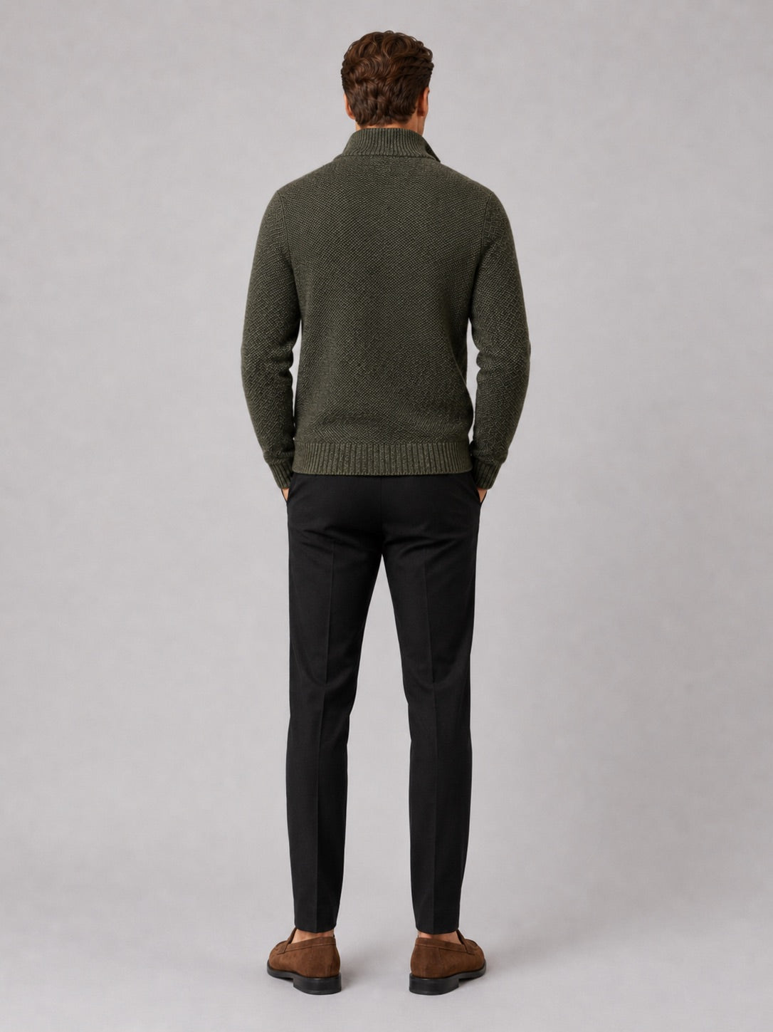 Men’s Fleece Cardigan Jumper Full Zip Warm Autumn Winter Knit Jacket for Casual and Everyday Wear