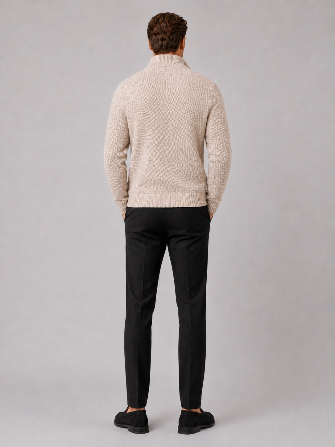 Men’s Fleece Cardigan Jumper Full Zip Warm Autumn Winter Knit Jacket for Casual and Everyday Wear