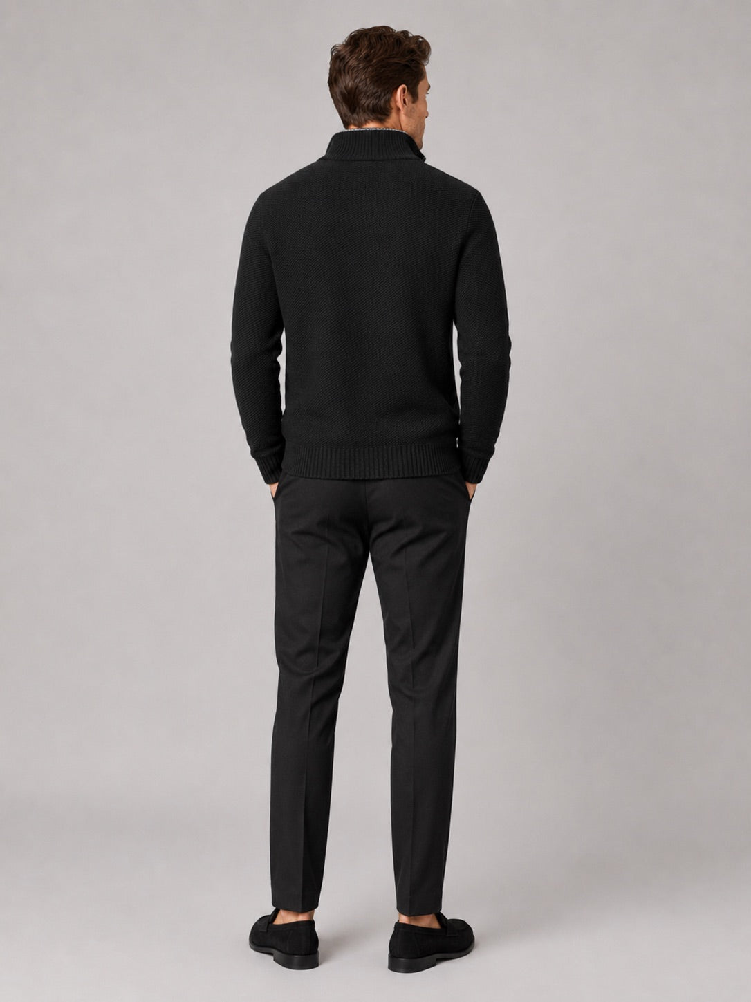 Men’s Fleece Cardigan Jumper Full Zip Warm Autumn Winter Knit Jacket for Casual and Everyday Wear