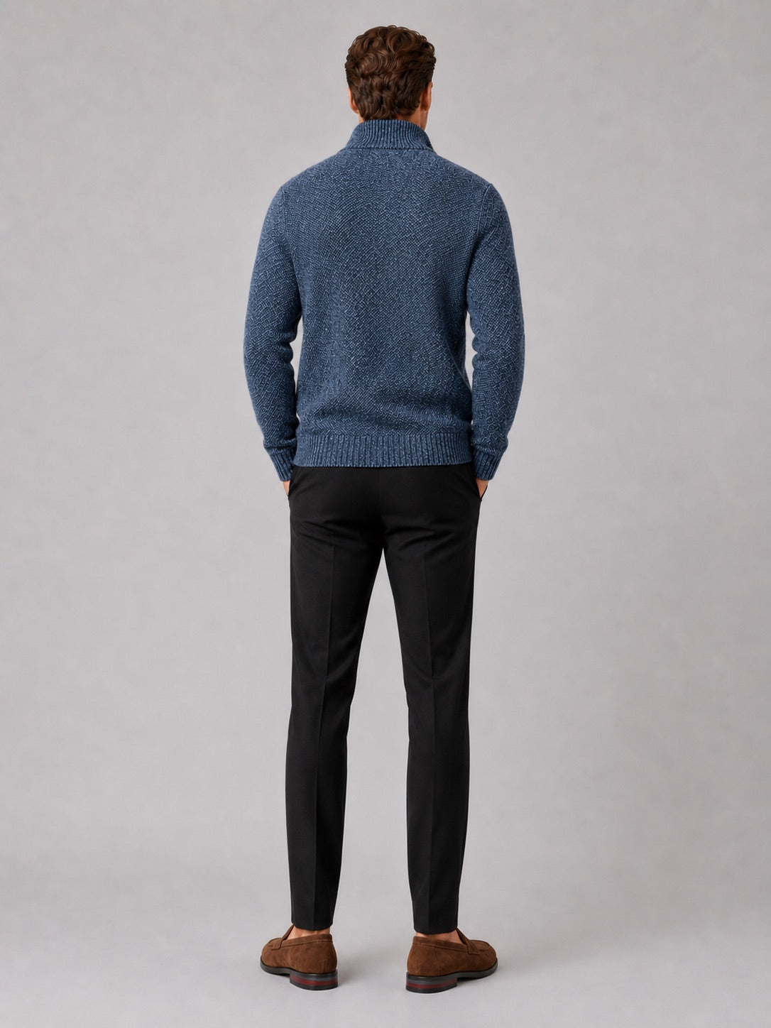 Men’s Fleece Cardigan Jumper Full Zip Warm Autumn Winter Knit Jacket for Casual and Everyday Wear