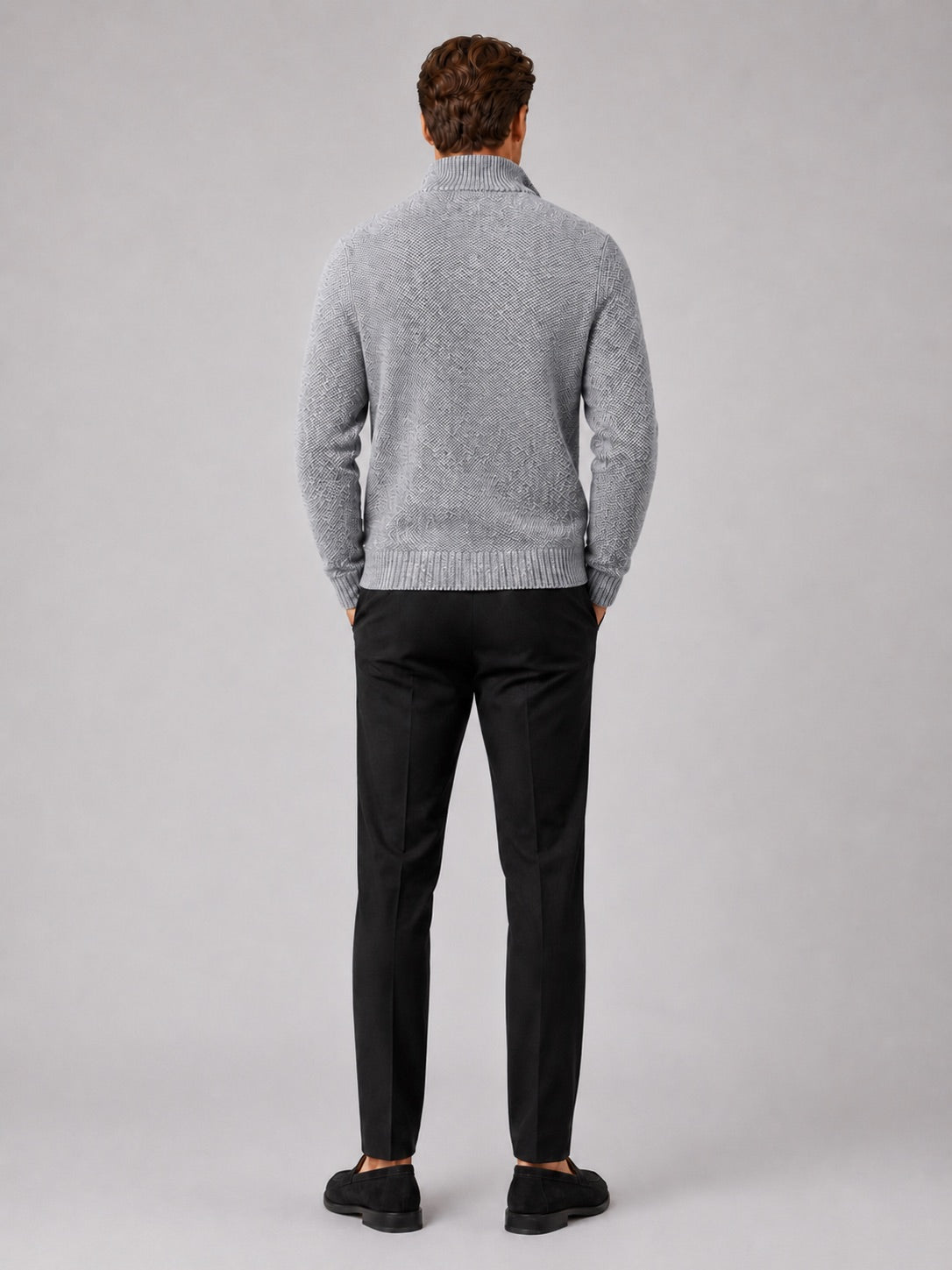Men’s Fleece Cardigan Jumper Full Zip Warm Autumn Winter Knit Jacket for Casual and Everyday Wear