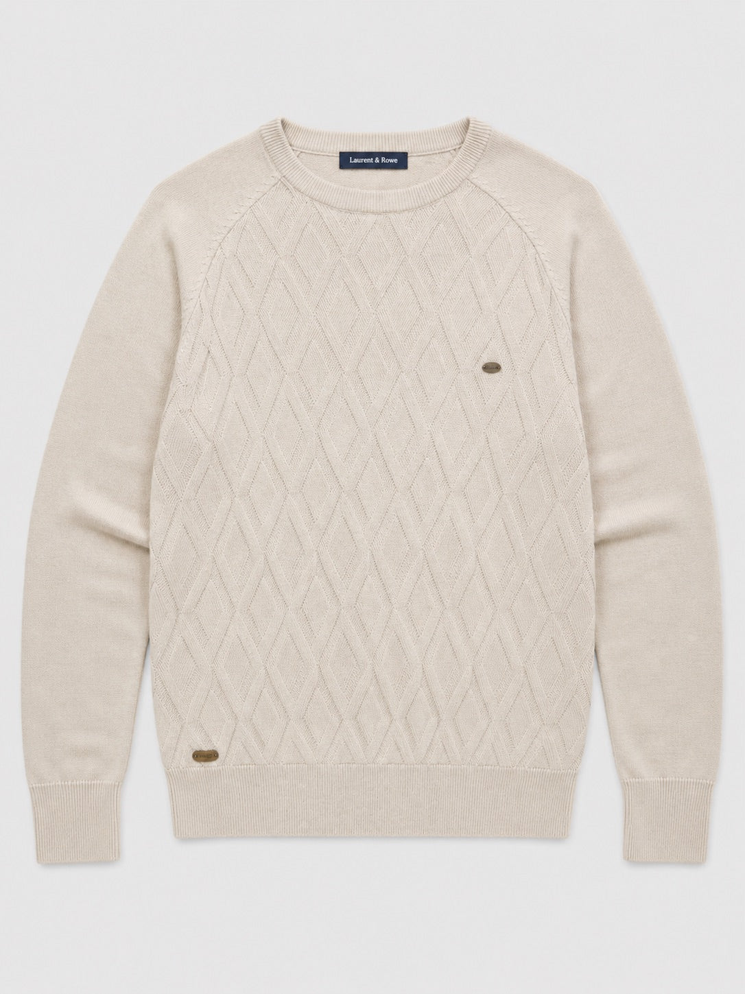 Men’s Argyle Jumper Crewneck Long Sleeve Knit Warm Winter Pullover for Business Casual and Everyday Wear