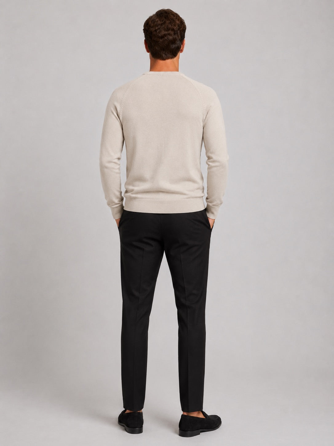 Men’s Argyle Jumper Crewneck Long Sleeve Knit Warm Winter Pullover for Business Casual and Everyday Wear