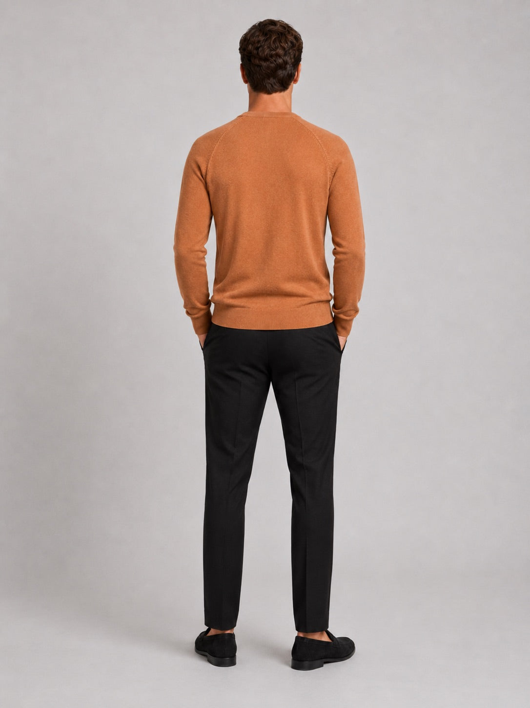 Men’s Argyle Jumper Crewneck Long Sleeve Knit Warm Winter Pullover for Business Casual and Everyday Wear