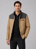 Men’s Quilted Jacket Lightweight Button-Down Casual Autumn Jacket for Everyday and Travel Wear
