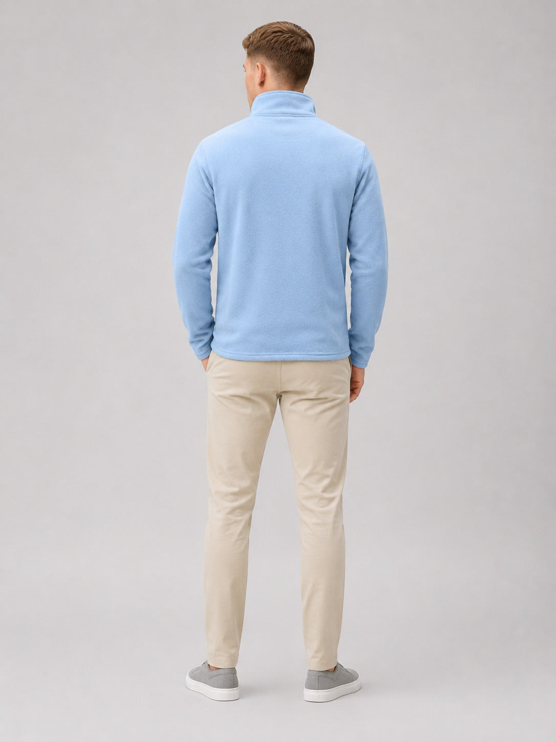 Men’s Quarter Zip Jumper Thick Fleece Warm Winter Pullover for Outdoor and Everyday Wear