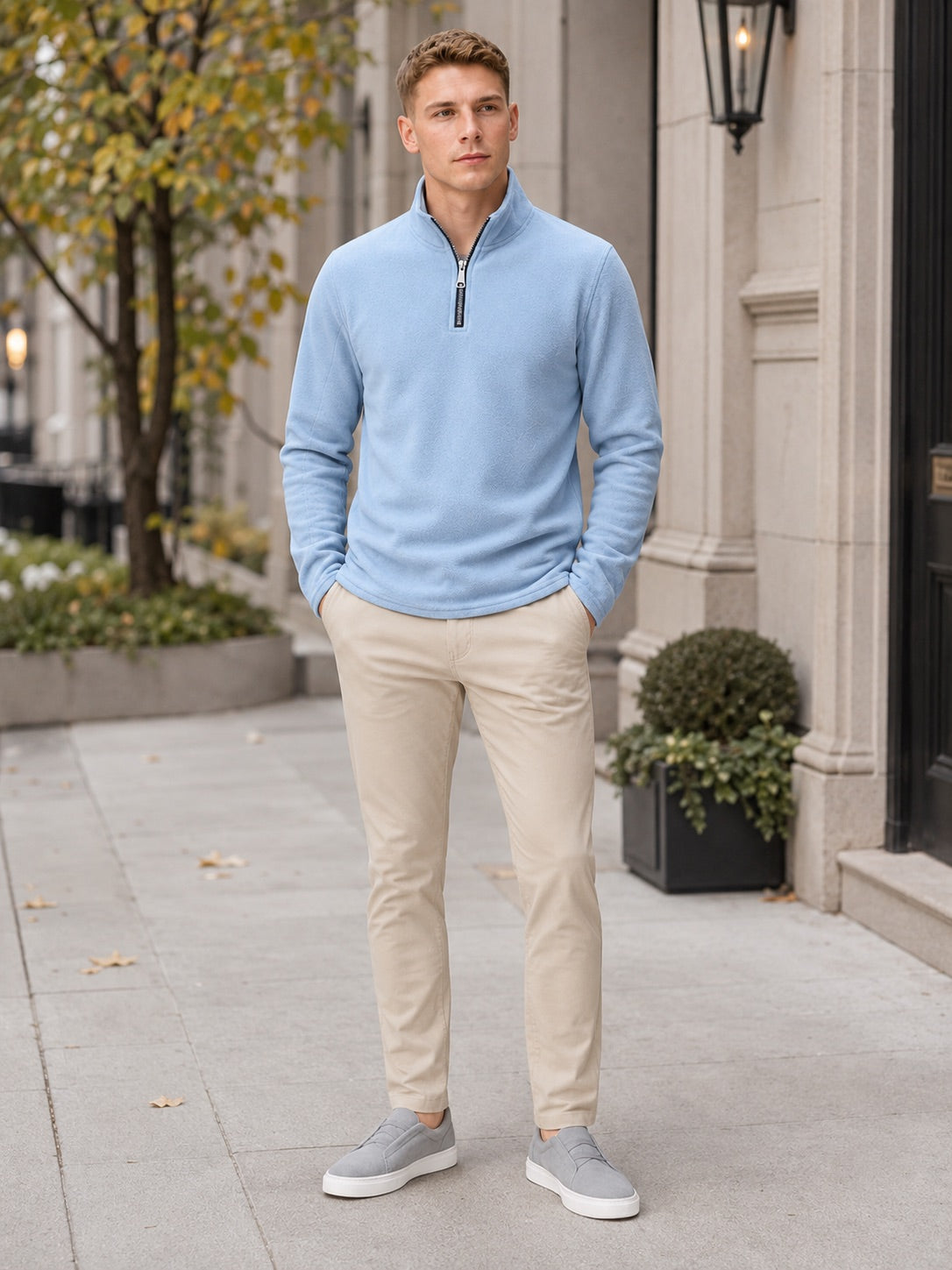 Men’s Quarter Zip Jumper Thick Fleece Warm Winter Pullover for Outdoor and Everyday Wear