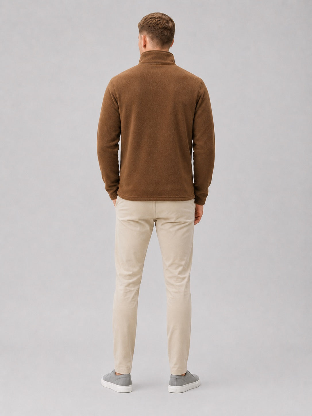Men’s Quarter Zip Jumper Thick Fleece Warm Winter Pullover for Outdoor and Everyday Wear