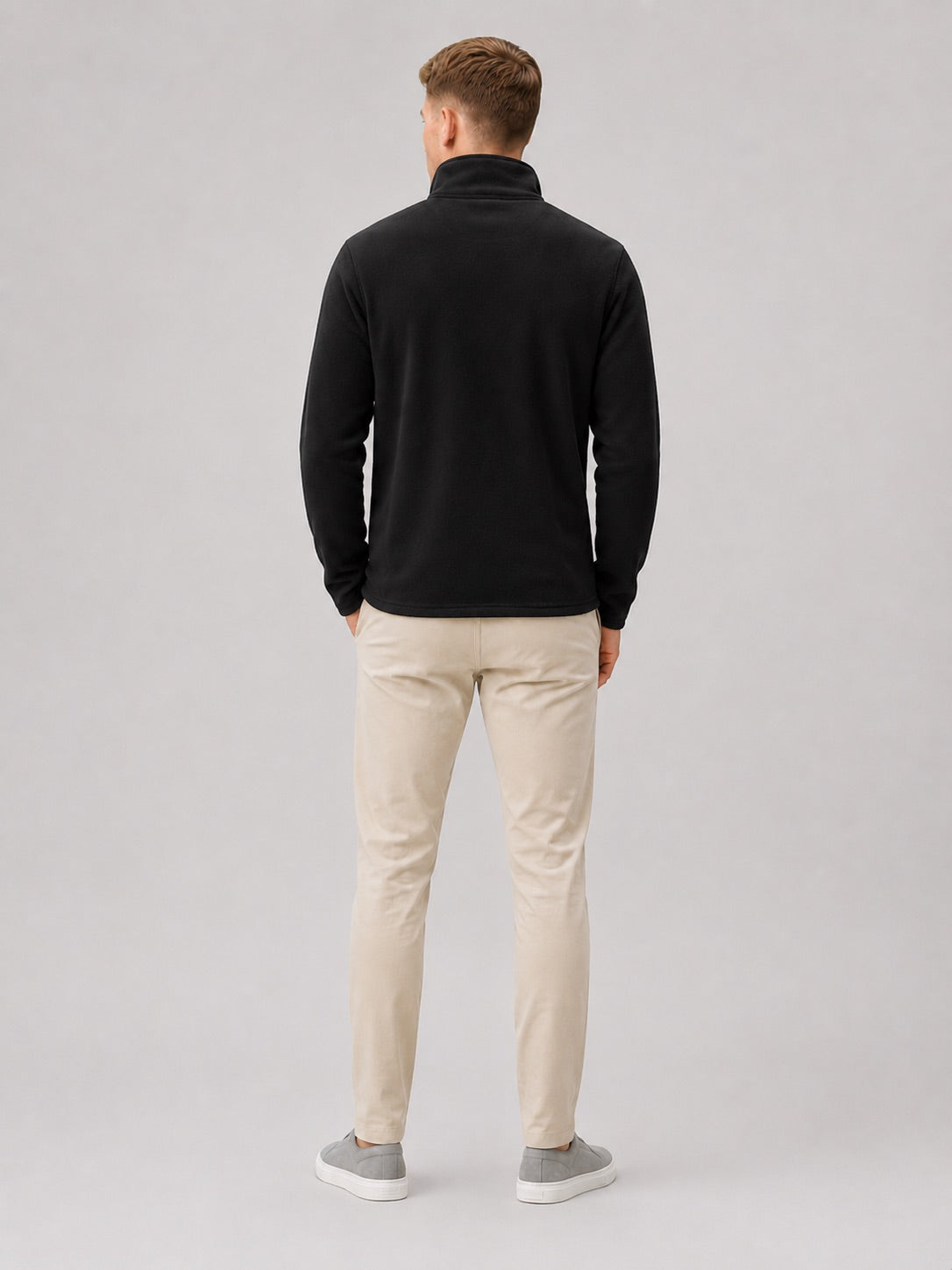 Men’s Quarter Zip Jumper Thick Fleece Warm Winter Pullover for Outdoor and Everyday Wear